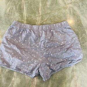 Gap Flannel Sleep Pijama Starry Gray Shorts NWOT
